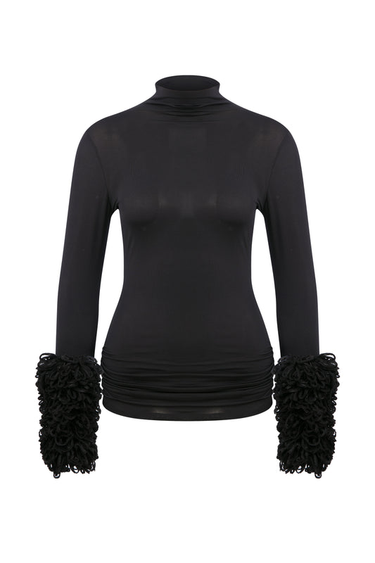 PARIS PÜSKÜL DETAYLI BLUZ