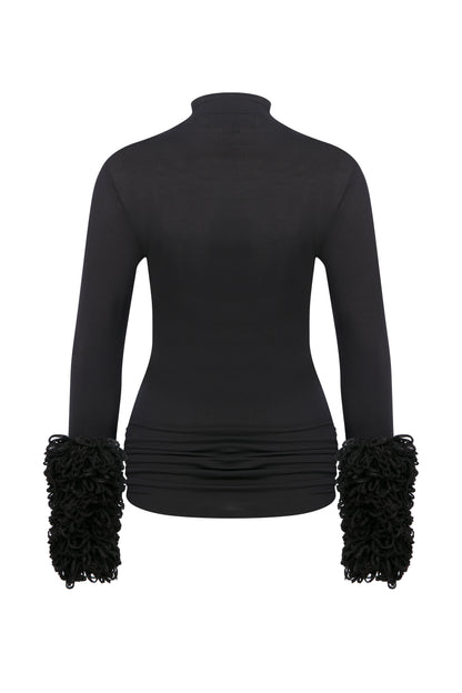 PARIS PÜSKÜL DETAYLI BLUZ