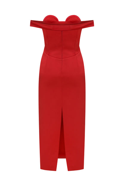 ISABELLE MİDİ ELBİSE