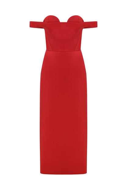 ISABELLE MİDİ ELBİSE