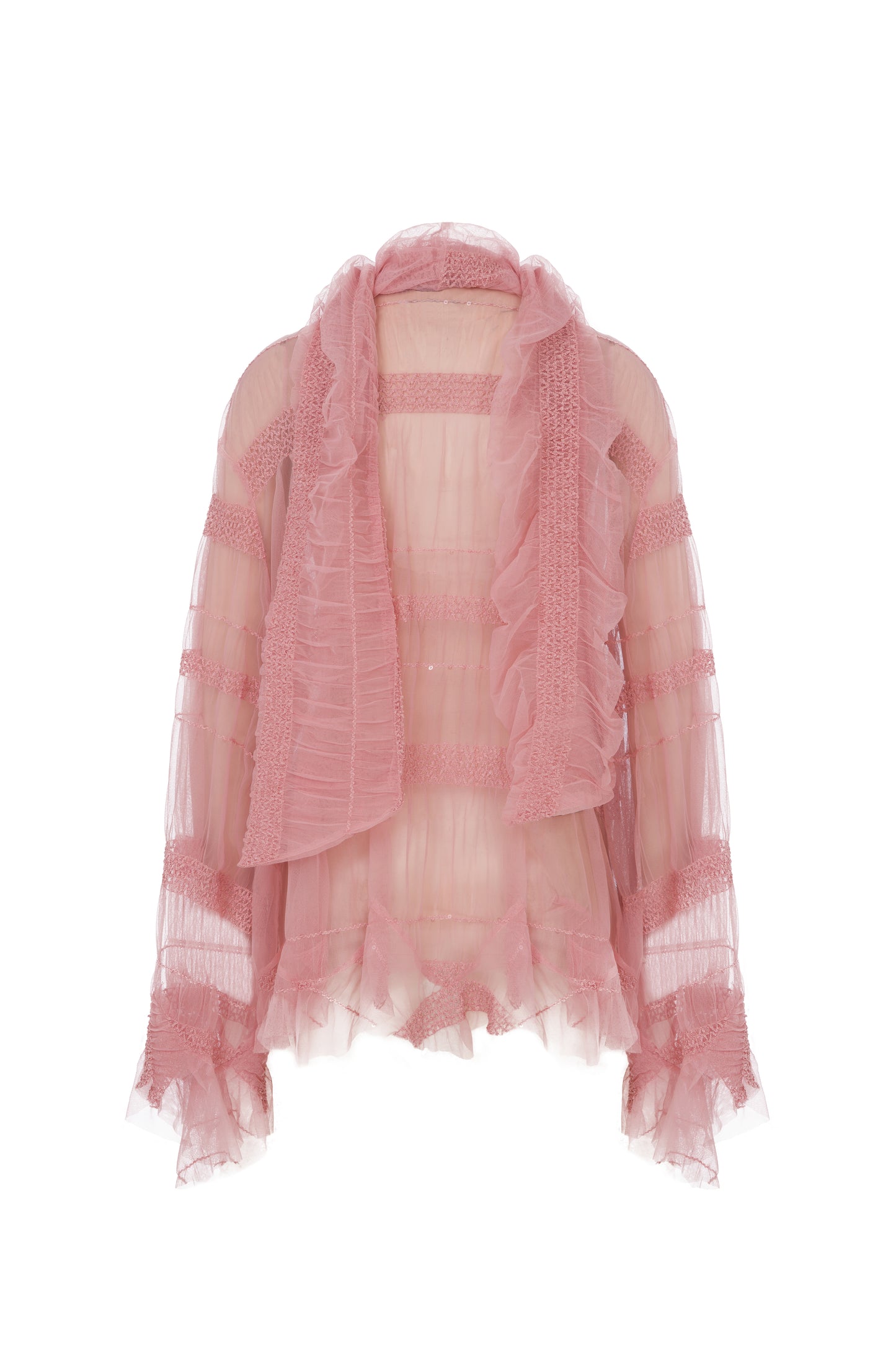 OPHELIA PEMBE DANTEL BLUZ