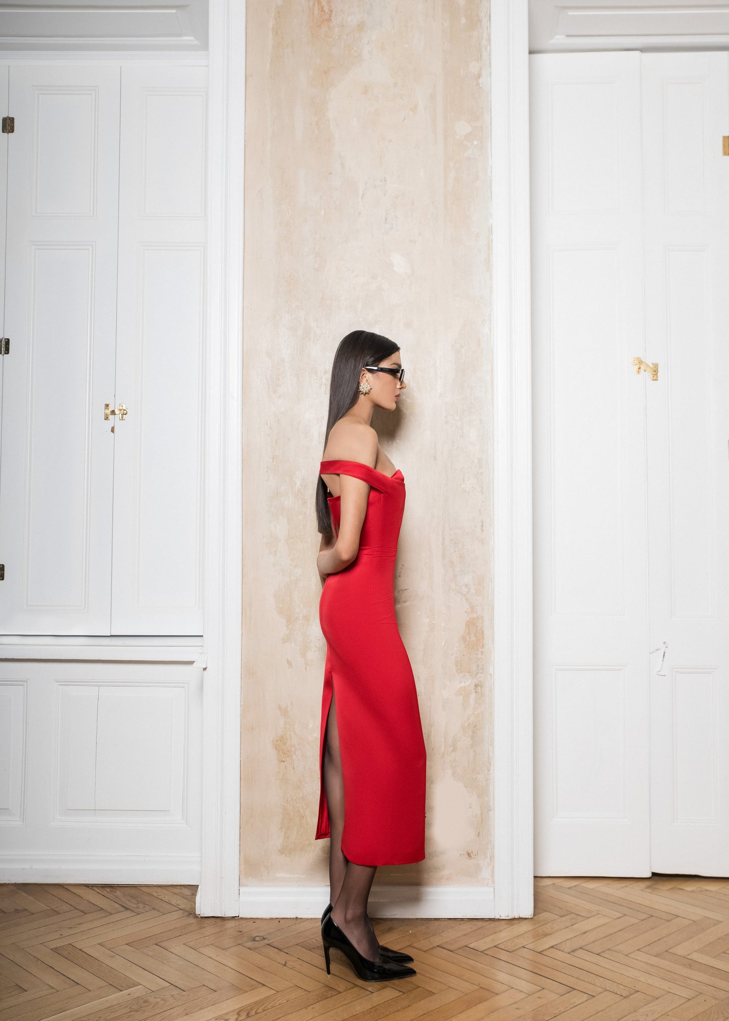 ISABELLE MİDİ ELBİSE