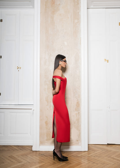 ISABELLE MİDİ ELBİSE