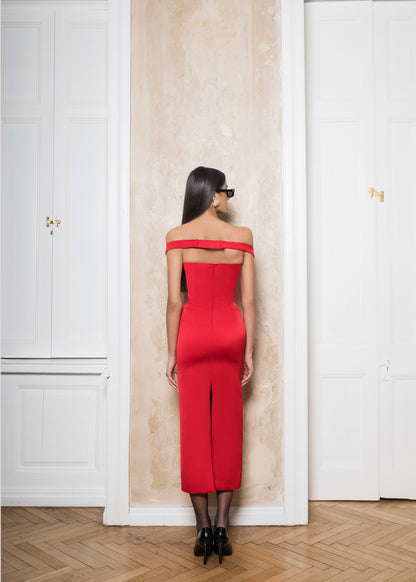 ISABELLE MİDİ ELBİSE