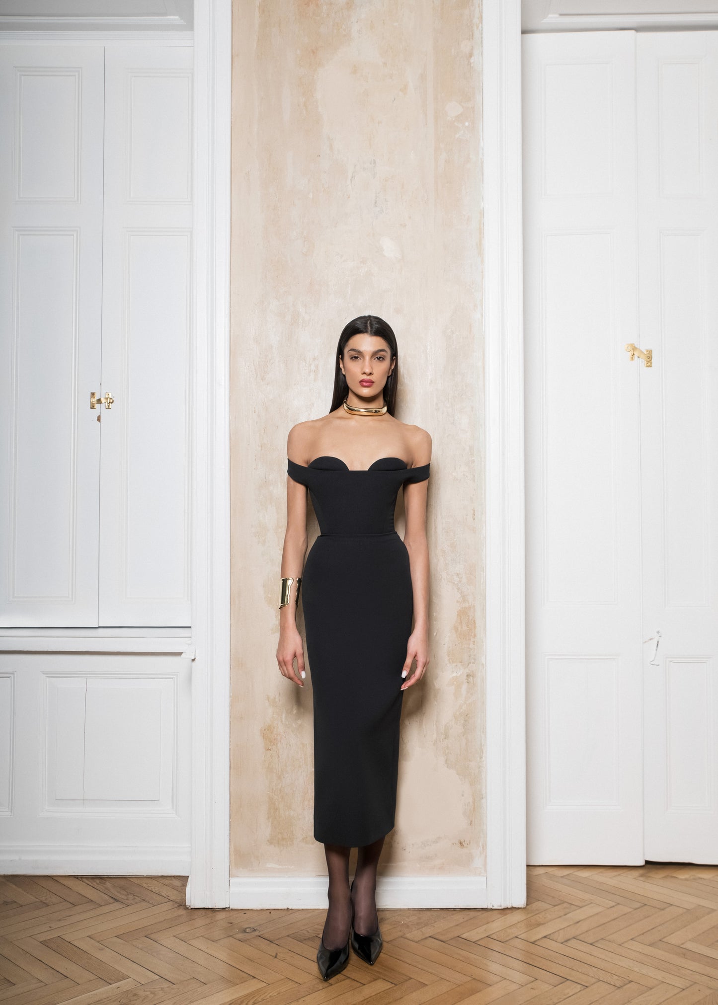 ISABELLE MİDİ ELBİSE