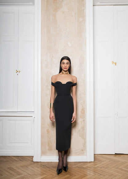 ISABELLE MİDİ ELBİSE